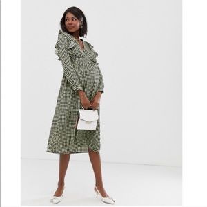 ASOS Maternity by Glamorous Gingham Midi Dress